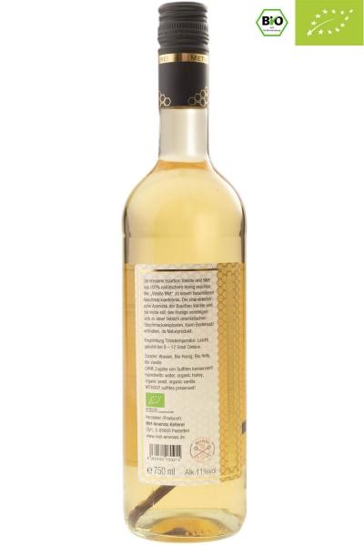 Vanillemet Bio - Honigwein mit echter Bio Vanilleschote, 11% vol., Flasche | 750 ml
